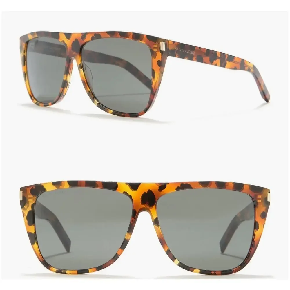 Saint Laurent 59mm Oversized Sunglasses tortoise shell